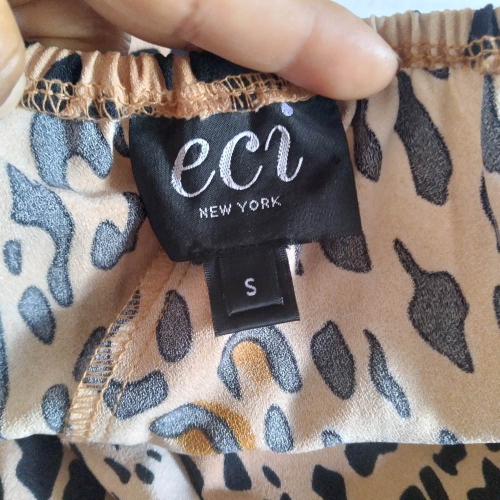 Eci New York Leopard Print Jumpsuit - image 4